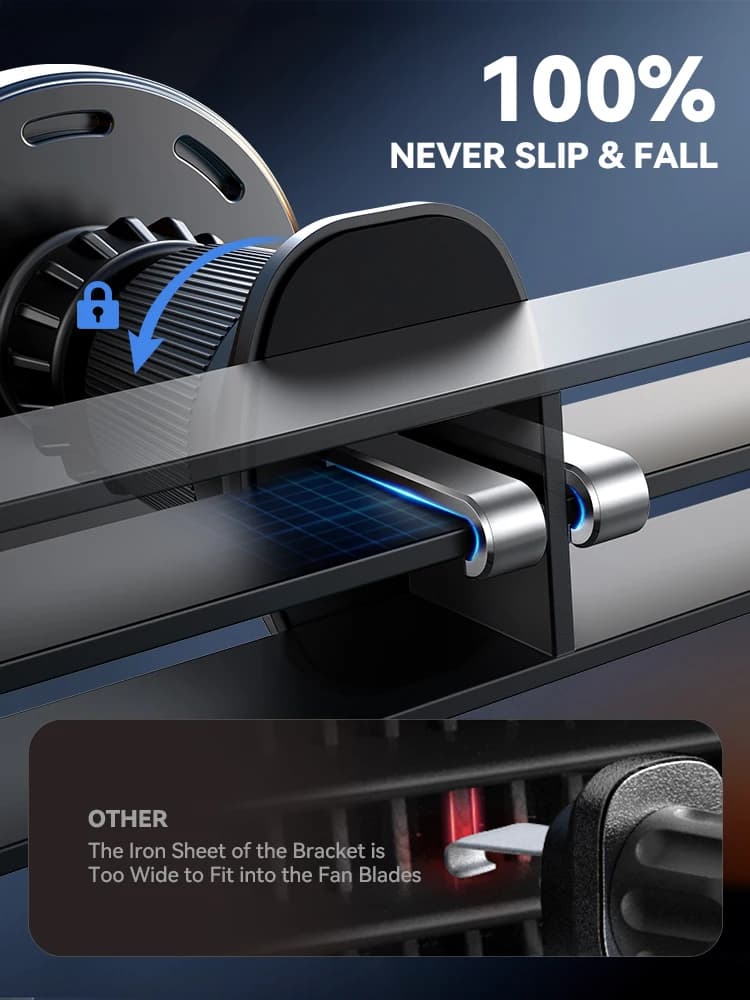 Joyroom Magnetic Car Phone Holder Mount Dashboard &amp; Air Vent Wirelees Charging Phone Holder For iPhone 16 15  14 13 12 JR-ZS502