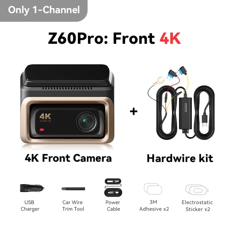 DDPAI 4K Dash Cam Z60 Pro HDR Support Front and Rear Interior Car Camera SONY STARVIS2 678 Sensor 5GHz Wi-Fi GPS ADAS 4G Car DVR