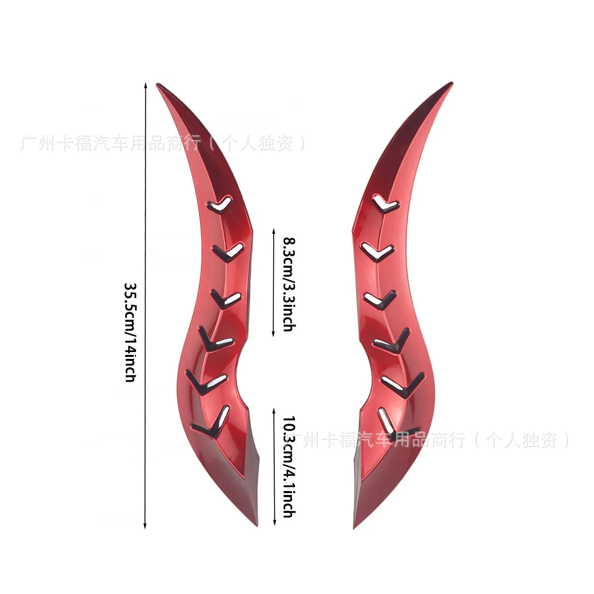 1 Pair Car Roof Dragon Horn Modification Creative Vehicle Head Decor No-Drill Install Accessories Universal for Sedan SUV Truck