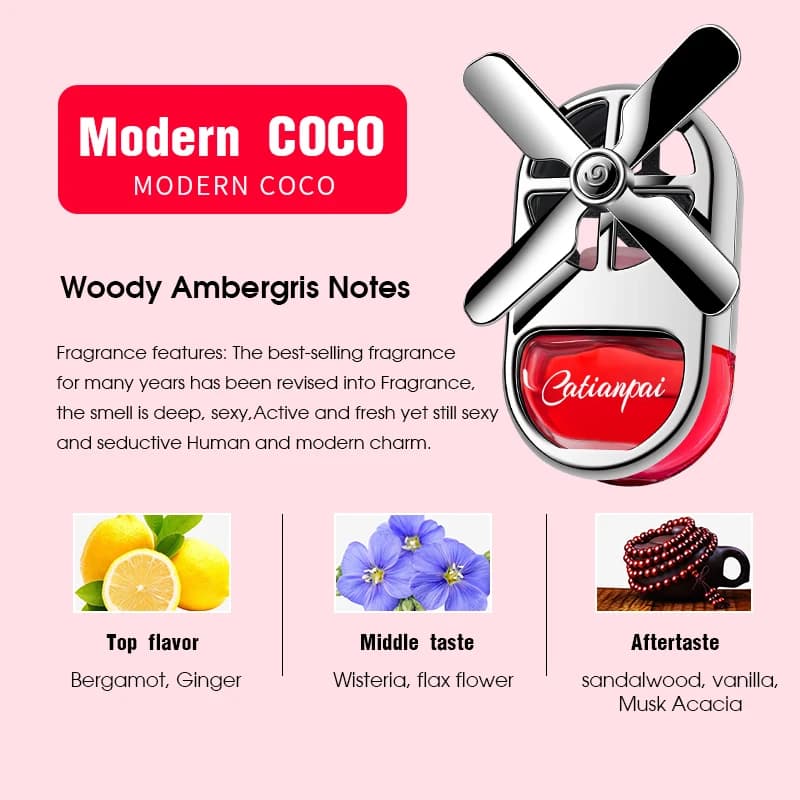 New Car Aromatherapy Air Freshener Rotating Propeller Vent Fragrance Aromatherapy Creative Mini Perfume Decoration Accessories