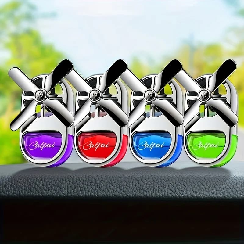 New Car Aromatherapy Air Freshener Rotating Propeller Vent Fragrance Aromatherapy Creative Mini Perfume Decoration Accessories