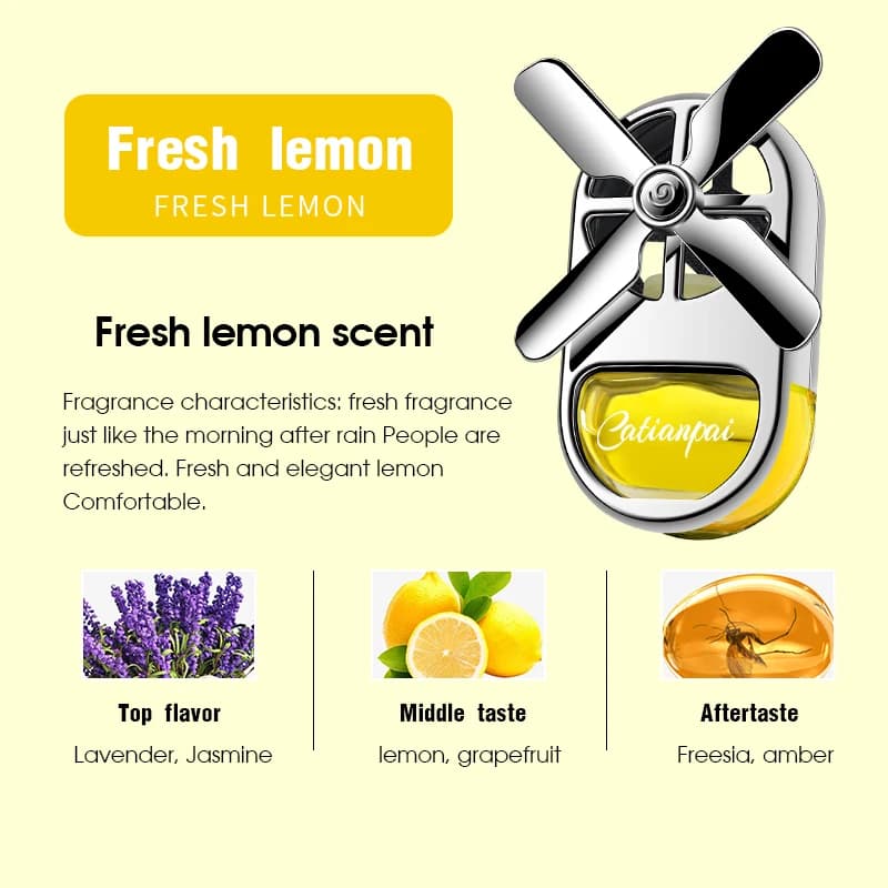 New Car Aromatherapy Air Freshener Rotating Propeller Vent Fragrance Aromatherapy Creative Mini Perfume Decoration Accessories