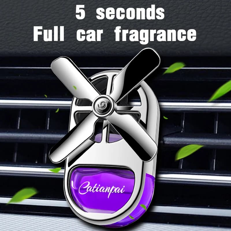 New Car Aromatherapy Air Freshener Rotating Propeller Vent Fragrance Aromatherapy Creative Mini Perfume Decoration Accessories