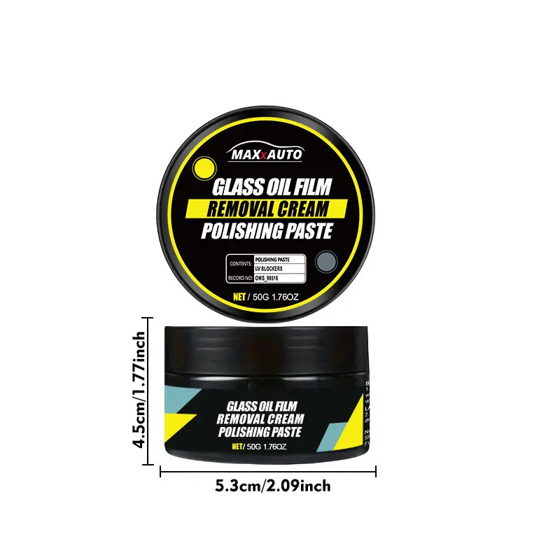 Car Glass Polish Coating Kit for Windshield Oil Film Removal Paste Car Glass Water Repellent Anti Rain Hydrophobic Cleaning Kits