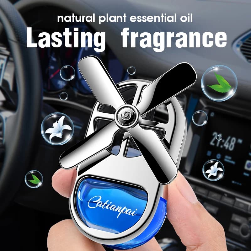New Car Aromatherapy Air Freshener Rotating Propeller Vent Fragrance Aromatherapy Creative Mini Perfume Decoration Accessories