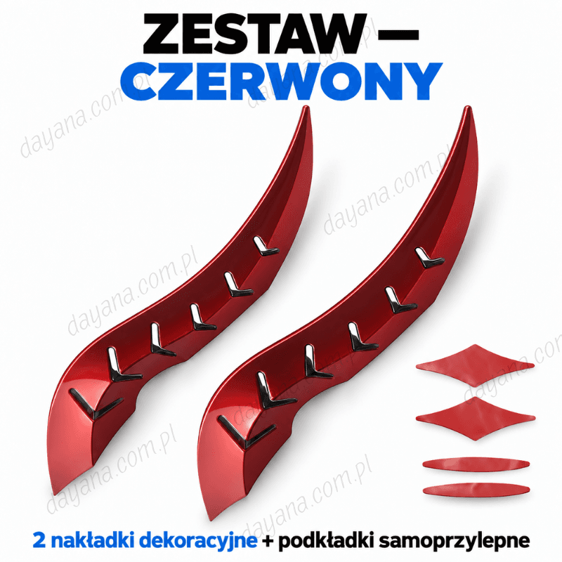 Smocze rogi na dach samochodu – zestaw 2 nakładek dekoracyjnych