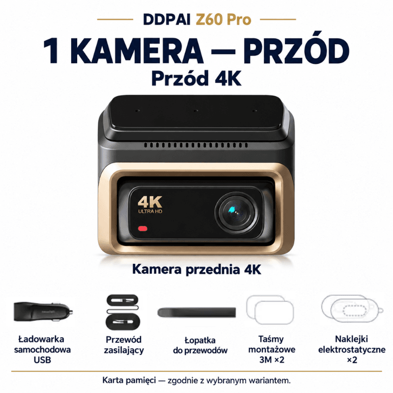 Kamera 24/7 wideo rejestrator Z60 Pro 4K przód-tył SONY STARVIS2 📹