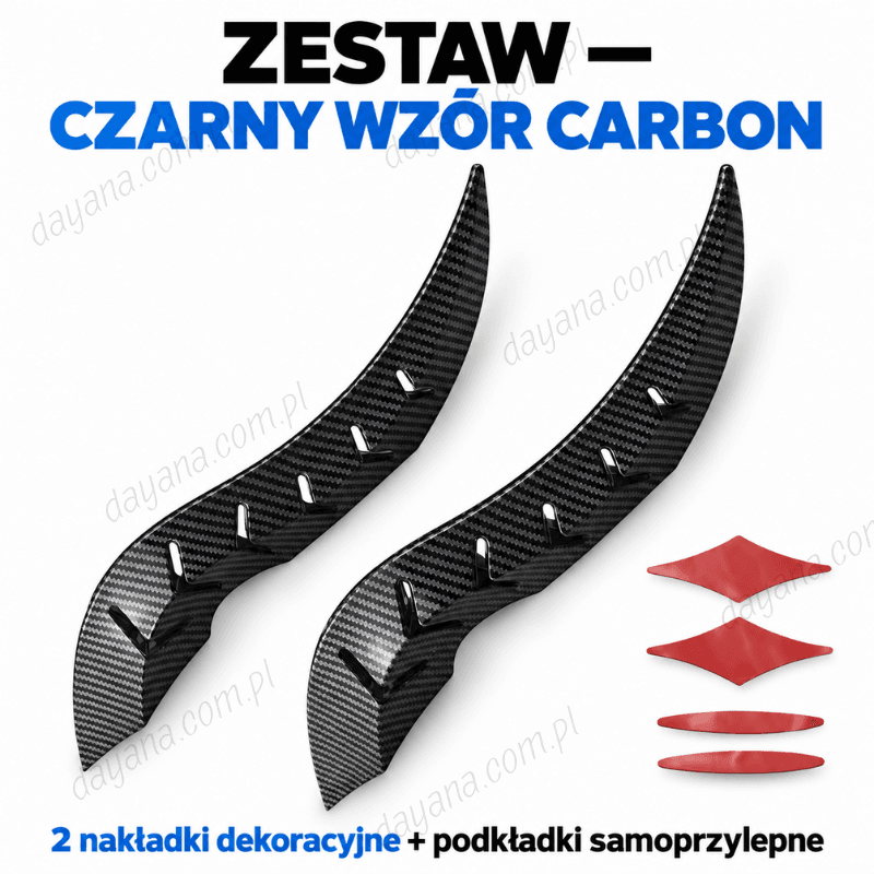 Smocze rogi na dach samochodu – zestaw 2 nakładek dekoracyjnych