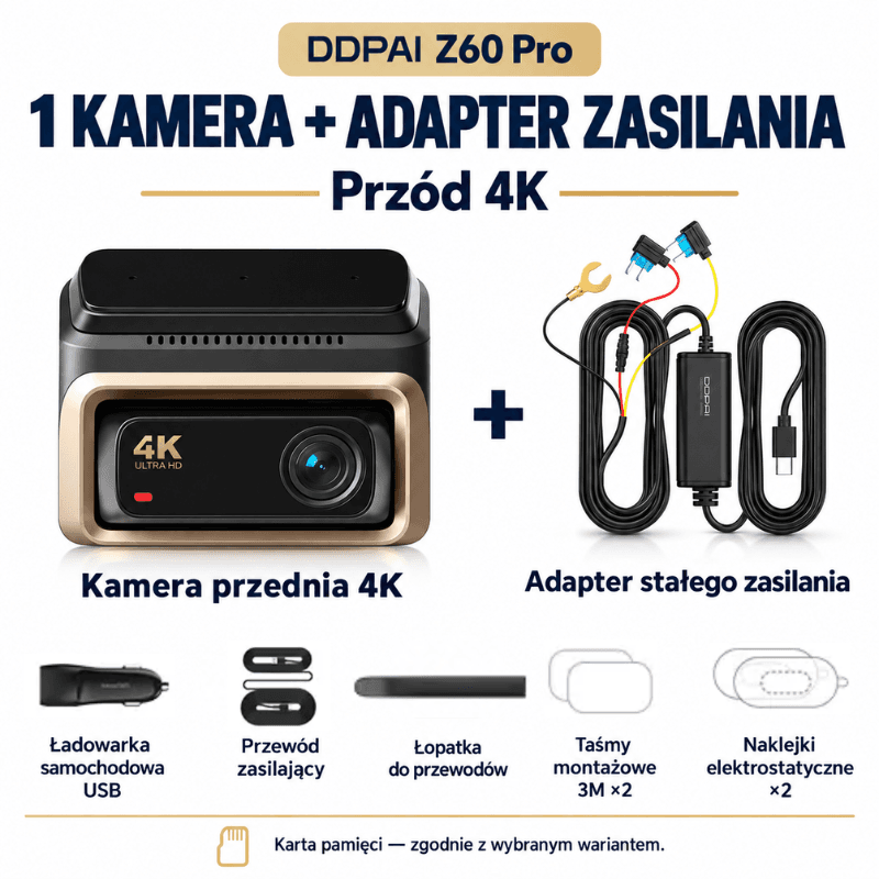Kamera 24/7 wideo rejestrator Z60 Pro 4K przód-tył SONY STARVIS2 📹