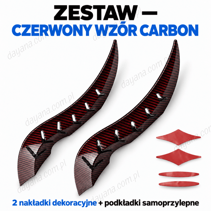 Smocze rogi na dach samochodu – zestaw 2 nakładek dekoracyjnych
