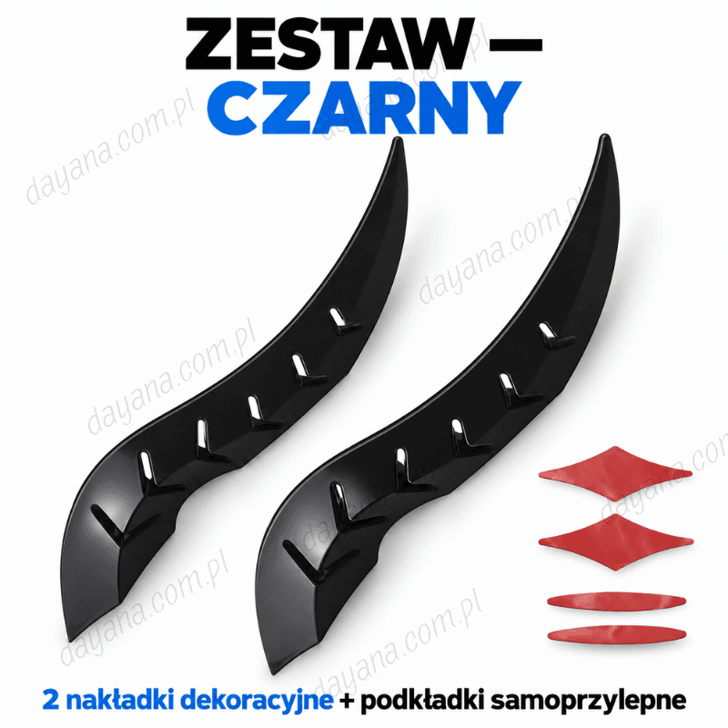 Smocze rogi na dach samochodu – zestaw 2 nakładek dekoracyjnych