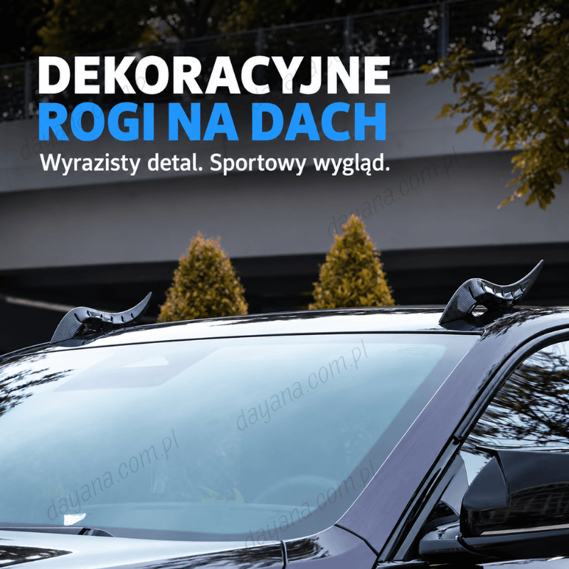 Smocze rogi na dach samochodu – zestaw 2 nakładek dekoracyjnych