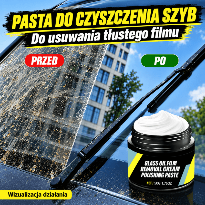 Pasta do czyszczenia szyb samochodowych – do usuwania tłustego filmu