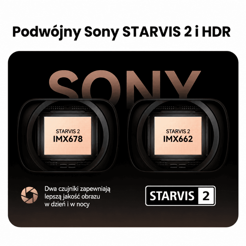 Kamera 24/7 wideo rejestrator Z60 Pro 4K przód-tył SONY STARVIS2 📹