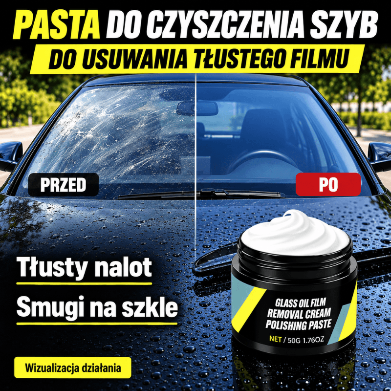 Pasta do czyszczenia szyb samochodowych – do usuwania tłustego filmu