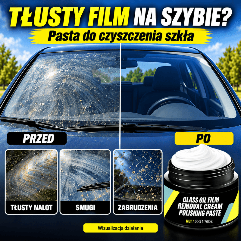 Pasta do czyszczenia szyb samochodowych – do usuwania tłustego filmu